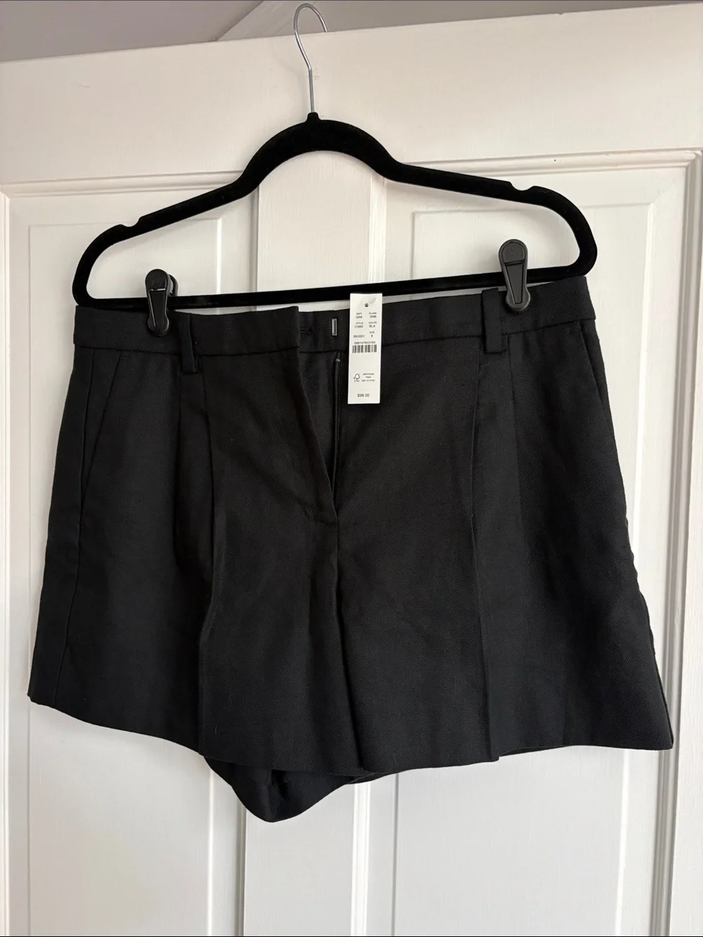 J. Crew Black Linen Tailored Shorts NWT